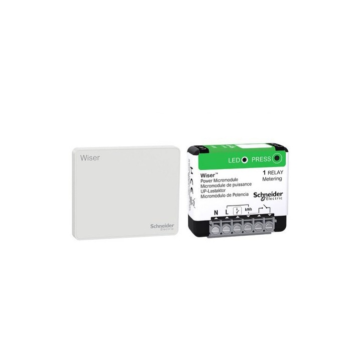 Schneider - Wiser - Kit chauffe-eau connecté : démarrage + mesure consommation - Réf : CCT501730
