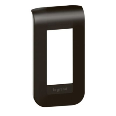 Legrand Mosaic - Plaque de finition Mosaic pour 1 module noir mat - Réf : 079041L