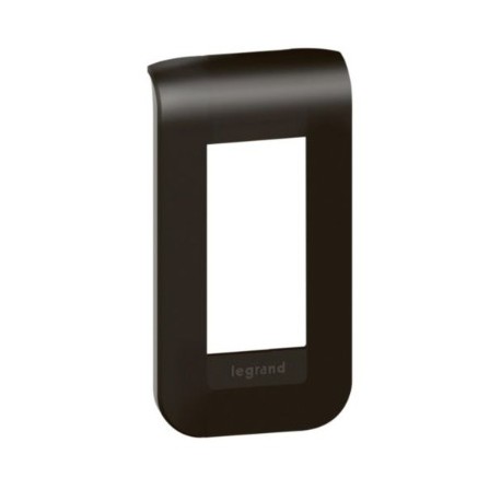 Legrand Mosaic - Plaque de finition Mosaic pour 1 module noir mat - Réf : 079041L