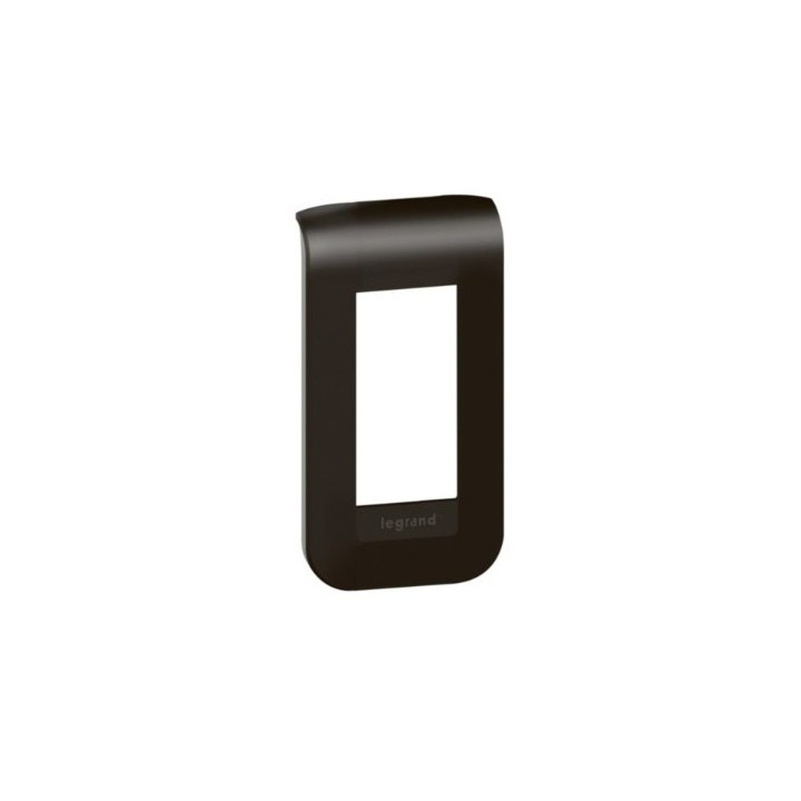 Legrand Mosaic - Plaque de finition Mosaic pour 1 module noir mat - Réf : 079041L