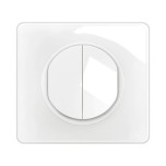 Legrand Céliane - Double interrupteur ou va-et-vient 10AX 230V~ - Livré complet - Blanc - Réf : CM0001-P2