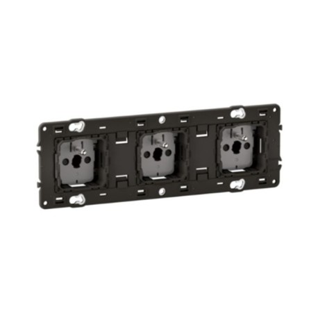 Legrand Céliane - Prise triple 3x2P+T 16A 250V Céliane précâblée - Réf : CM0113