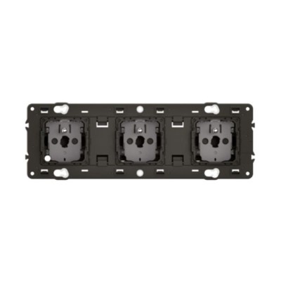 Legrand Céliane - Prise triple 3x2P+T 16A 250V Céliane précâblée - Réf : CM0113
