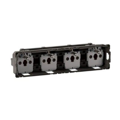 Legrand Céliane - Prise quadruple compacte 4x2P+T 16A 250V Précâblée - Réf : CM0114