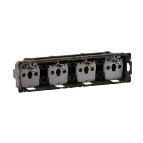 Legrand Céliane - Prise quadruple compacte 4x2P+T 16A 250V Précâblée - Réf : CM0114