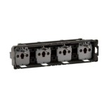 Legrand Céliane - Prise quadruple compacte 4x2P+T 16A 250V Précâblée - Réf : CM0114