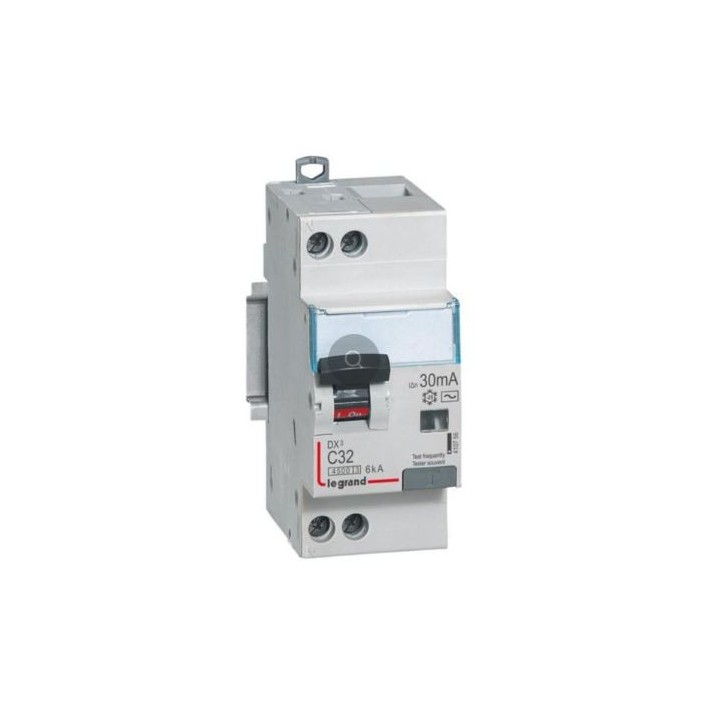 Legrand - Disjoncteur différentiel DX³4500 à vis U+N 230V~ - 32A typeF 30mA - courbe C - 2 modules - Réf : 410756