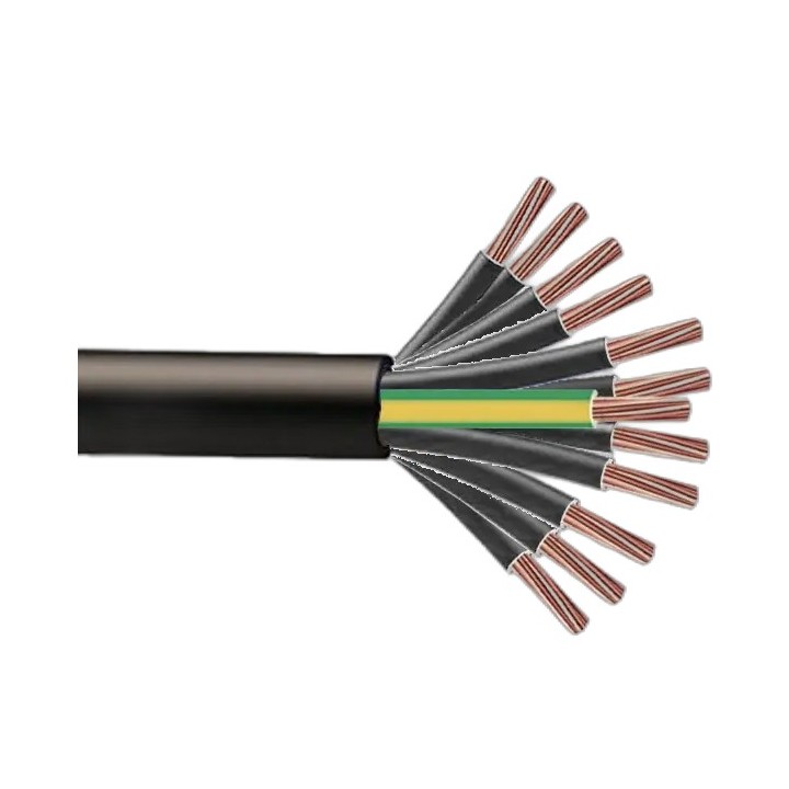 Câble U1000 R2V CU (Rigide) - 12G1.5 mm² - Coupe au mètre - Réf : R2V-12G1.5