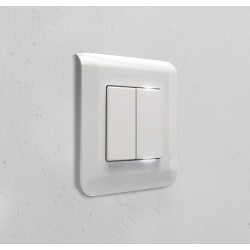 Legrand Mosaic - Double va-et-vient complet blanc avec 1 voyant témoin - Réf : 099692VT