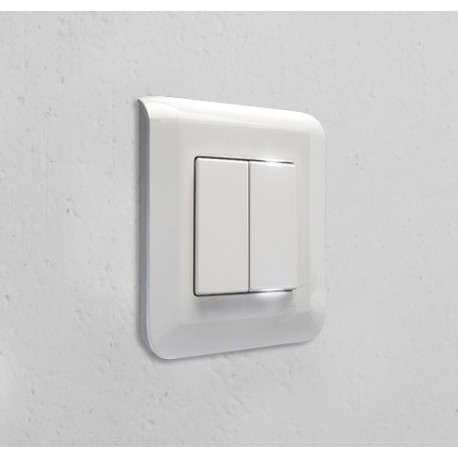 Legrand Mosaic - Double va-et-vient complet blanc avec 1 voyant témoin - Réf : 099692VT