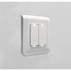 Legrand Mosaic - Double va-et-vient complet blanc avec 2 voyants témoins - Réf : 099692VT2