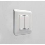Legrand Mosaic - Double va-et-vient complet blanc avec 2 voyants témoins - Réf : 099692VT2