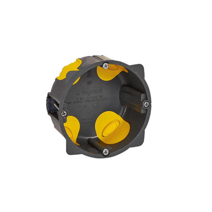 Boîte d'encastrement monoposte Eco Batibox pour prise 20A et 32A Ø85mm - profondeur 40mm - Réf : 080086L