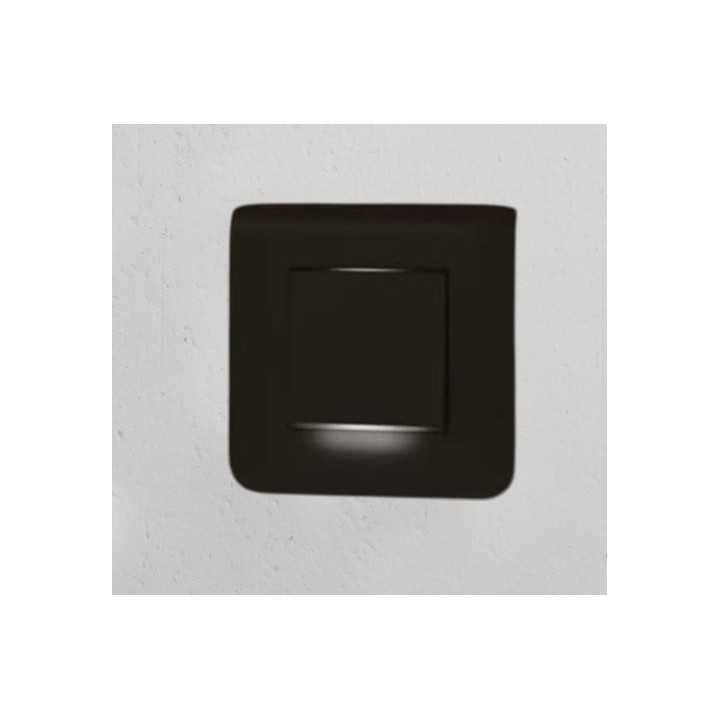 Legrand Mosaic - Va-et-Vient complet noir mat avec voyant témoin - Support à vis - Réf : 079111L-PVVT