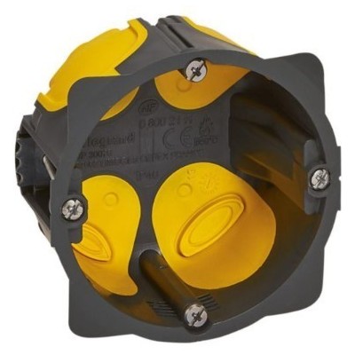 Legrand - Boîte d'encastrement monoposte Eco Batibox - 1 poste Ø67mm - profondeur 40mm - Réf : 080021L