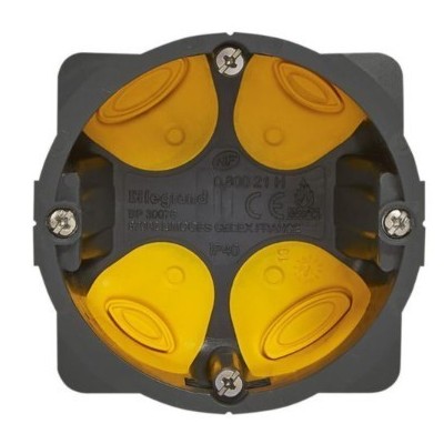 Legrand - Boîte d'encastrement monoposte Eco Batibox - 1 poste Ø67mm - profondeur 40mm - Réf : 080021L