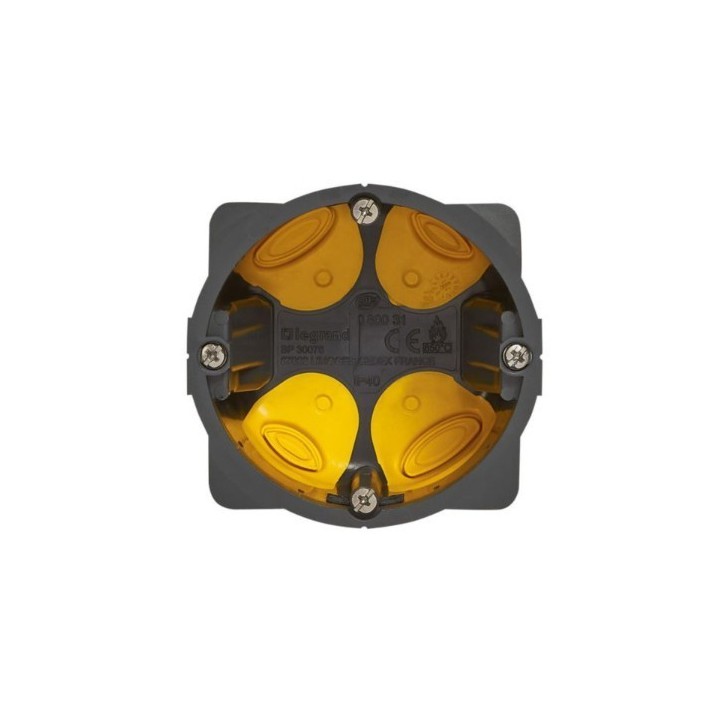 Legrand - Boîte d'encastrement monoposte Eco Batibox Ø 67mm ou - 2 modules - profondeur 50mm - Réf : 080031L