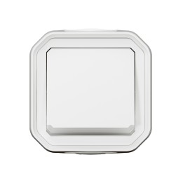 Legrand - Poussoir NO-NF lumineux avec voyant étanche Plexo 10A IP55 IK08 complet fixation encastré - blanc - Réf : 069821L