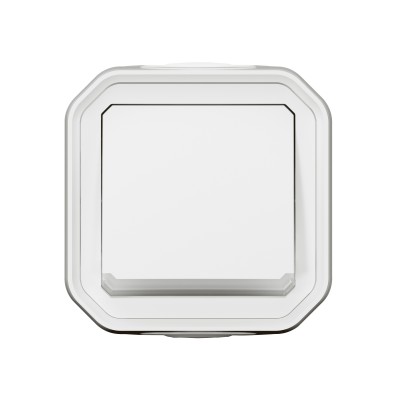 Legrand - Poussoir NO-NF lumineux avec voyant étanche Plexo 10A IP55 IK08 complet fixation encastré - blanc - Réf : 069821L