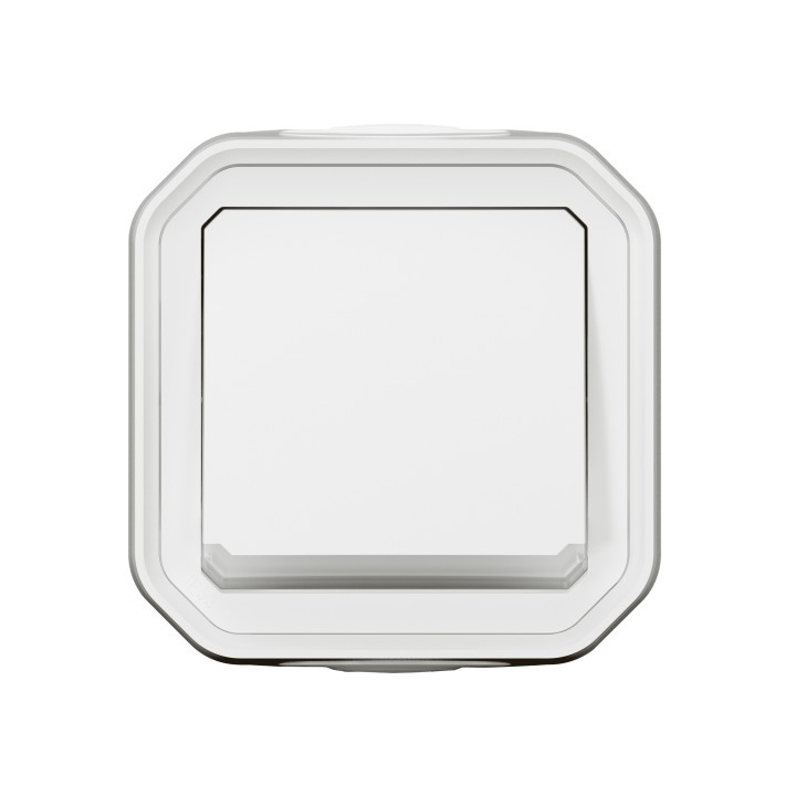 Legrand - Poussoir NO-NF lumineux avec voyant étanche Plexo 10A IP55 IK08 complet fixation encastré - blanc - Réf : 069821L