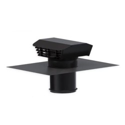 S&P - Chapeau de toiture plastique Ø150/160 mm - couleur ardoise - Réf : 872013