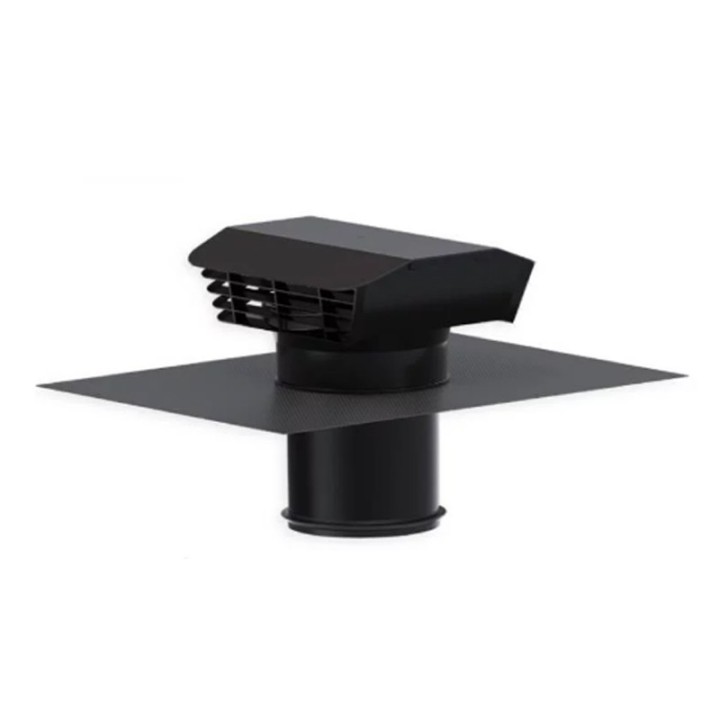 S&P - Chapeau de toiture plastique Ø150/160 mm - couleur ardoise - Réf : 872013