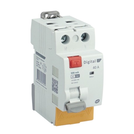 Digital Electric - Interrupteur Différentiel 2x40A/300mA Type AC - Réf : 03452