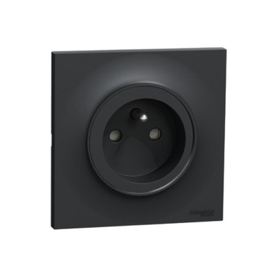 Schneider Odace - Lot de 5 prises 2P+T - Ensemble Anthracite Complet - Réf : SCHS540059-L