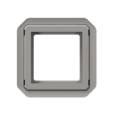 Legrand - Adaptateur Plexo IP20 pour fonction Mosaic - finition gris sans volet - Réf : 069582L