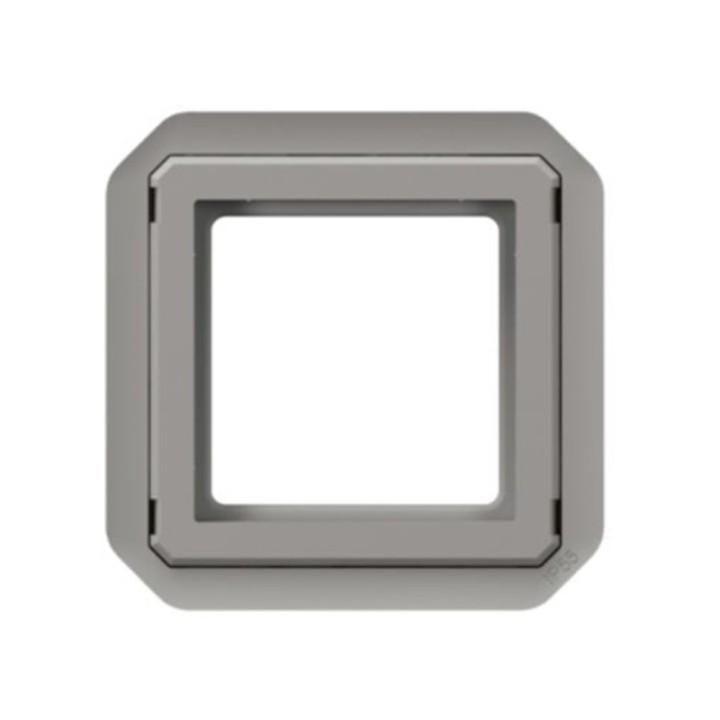 Legrand - Adaptateur Plexo IP20 pour fonction Mosaic - finition gris sans volet - Réf : 069582L