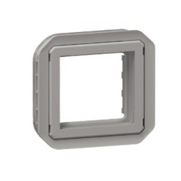 Legrand - Adaptateur Plexo IP20 pour fonction Mosaic - finition gris sans volet - Réf : 069582L