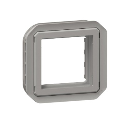 Legrand - Adaptateur Plexo IP20 pour fonction Mosaic - finition gris sans volet - Réf : 069582L