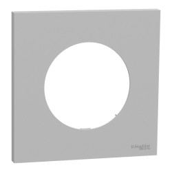 Schneider Odace - Plaque de finition 1 poste gris galet design affleurant - Réf : S901702