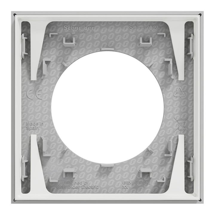 Schneider Odace - plaque de finition 1 poste - couleur Gris galet - Réf : S901702