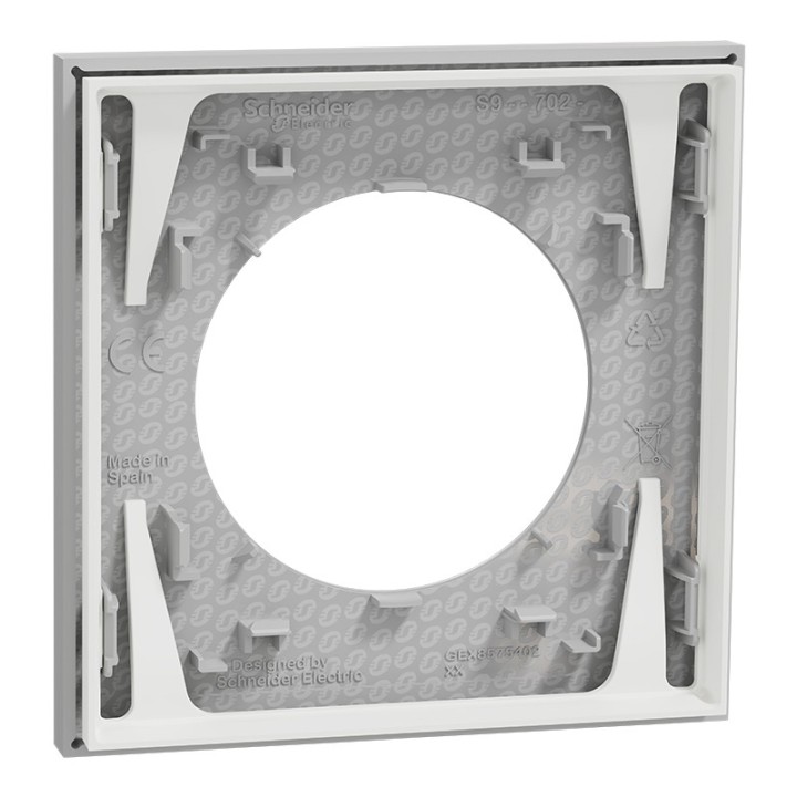 Schneider Odace - plaque de finition 1 poste - couleur Gris galet - Réf : S901702