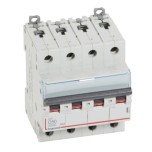 Legrand -  Disjoncteur DX³6000 10kA arrivée haute départ bas à vis 4P 400~ 50A - courbe D - peigne HX³ trad - Réf : 408122