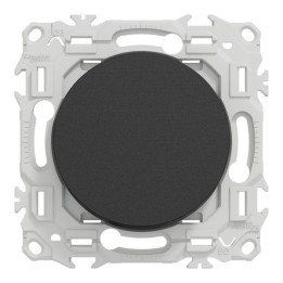 Schneider Odace - va-et-vient ou poussoir - 10AX - noir onyx - Réf : S940204