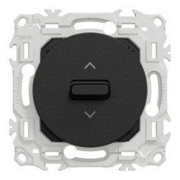 Schneider Odace - inter ou poussoir volet roulant 3 positions à levier - noir onyx - Réf : S940208