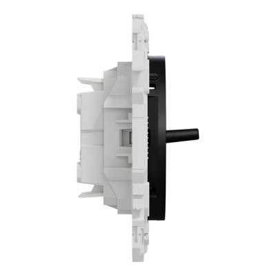 Schneider Odace - double va-et-vient ou poussoir à levier - 10AX - noir onyx - Réf : S940213