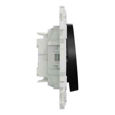 Schneider Odace - double va-et-vient ou poussoir - 10AX - noir onyx - Réf : S940214