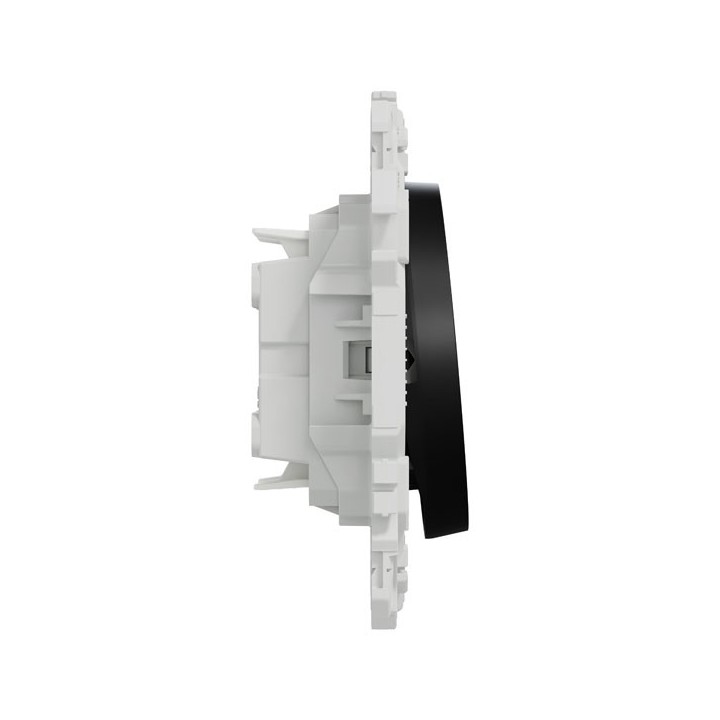 Schneider Odace - double va-et-vient ou poussoir - 10AX - noir onyx - Réf : S940214