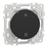 Schneider Odace - inter ou poussoir VMC 2 vitesses - 10AX - noir onyx - Réf : S940233