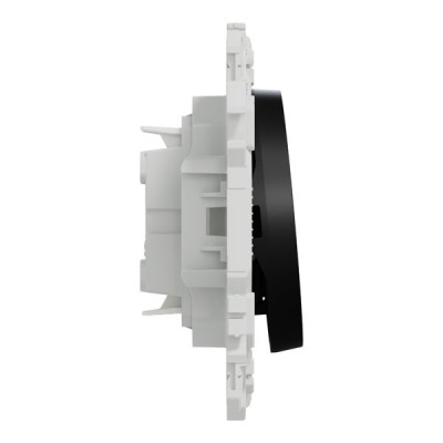 Schneider Odace - inter ou poussoir VMC 2 vitesses - 10AX - noir onyx - Réf : S940233