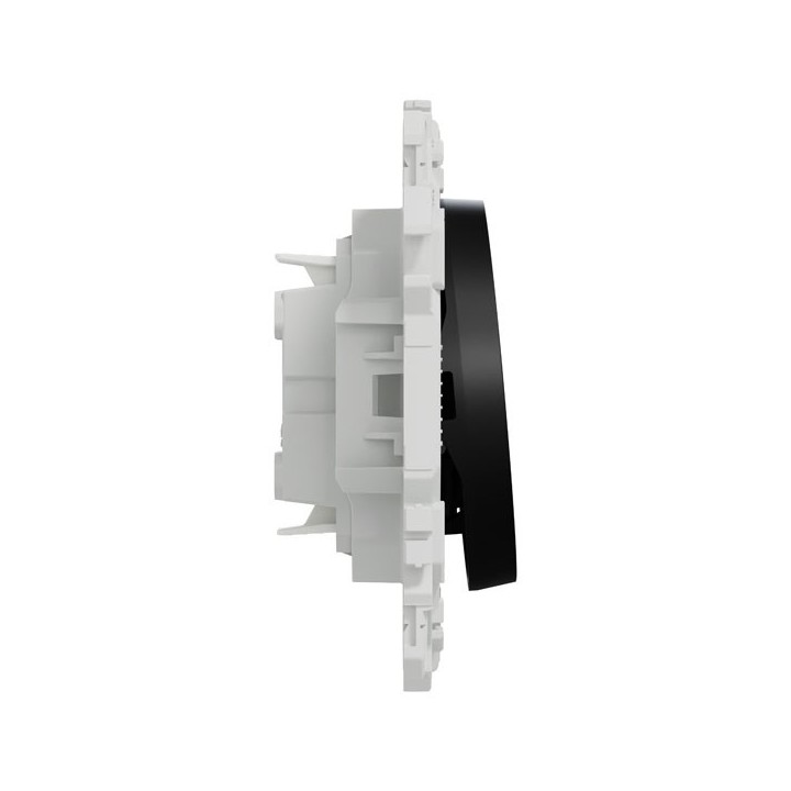 Schneider Odace - inter ou poussoir VMC 2 vitesses - 10AX - noir onyx - Réf : S940233