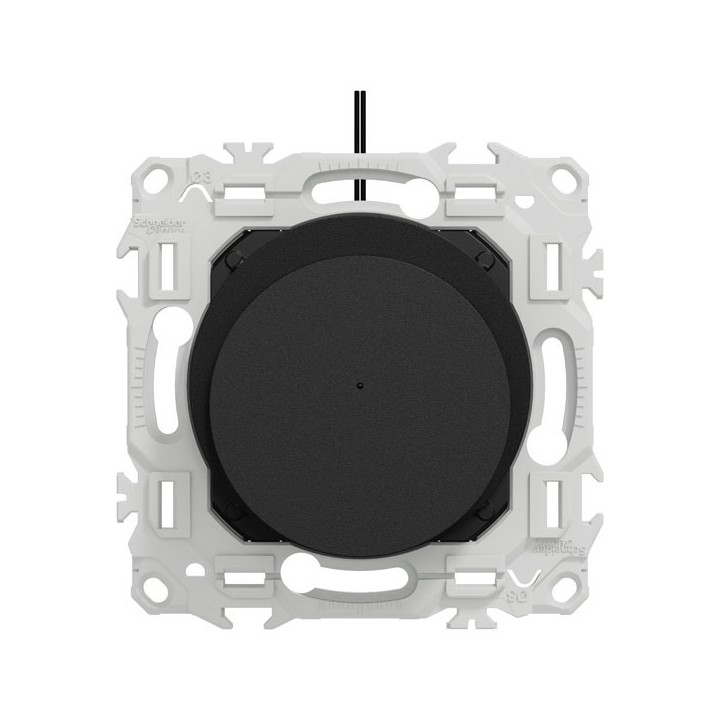 Schneider Odace - interrupteur à carte - LED localisation incluse - 10AX - noir onyx - Réf : S940283