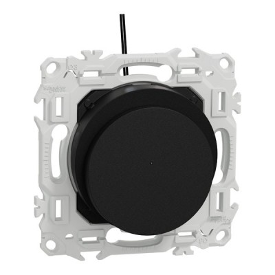 Schneider Odace - interrupteur à carte - LED localisation incluse - 10AX - noir onyx - Réf : S940283
