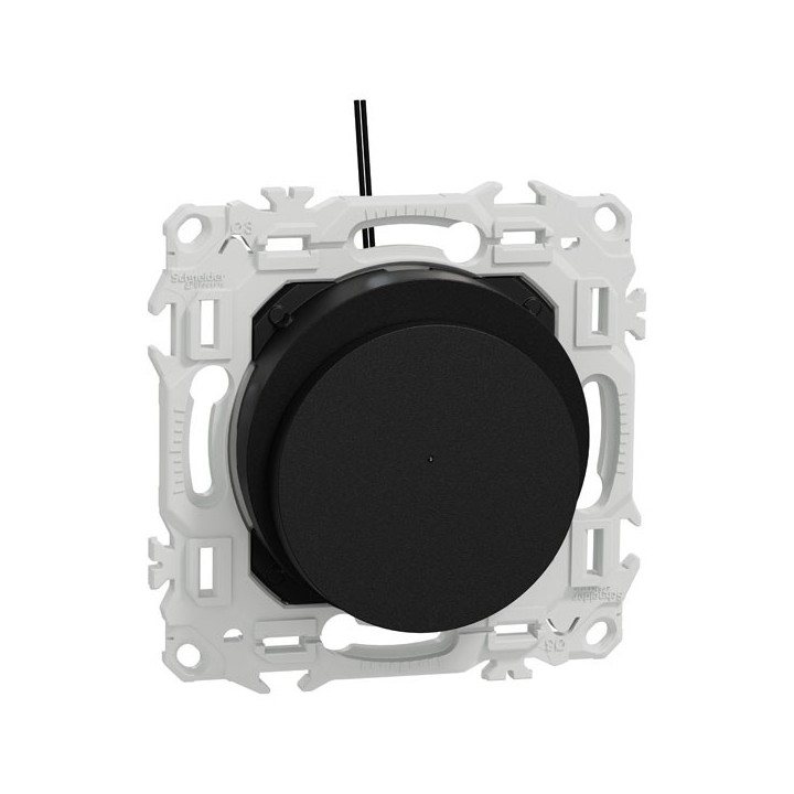 Schneider Odace - interrupteur à carte - LED localisation incluse - 10AX - noir onyx - Réf : S940283