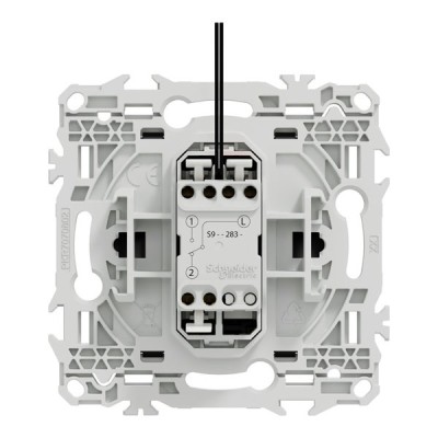 Schneider Odace - interrupteur à carte - LED localisation incluse - 10AX - noir onyx - Réf : S940283