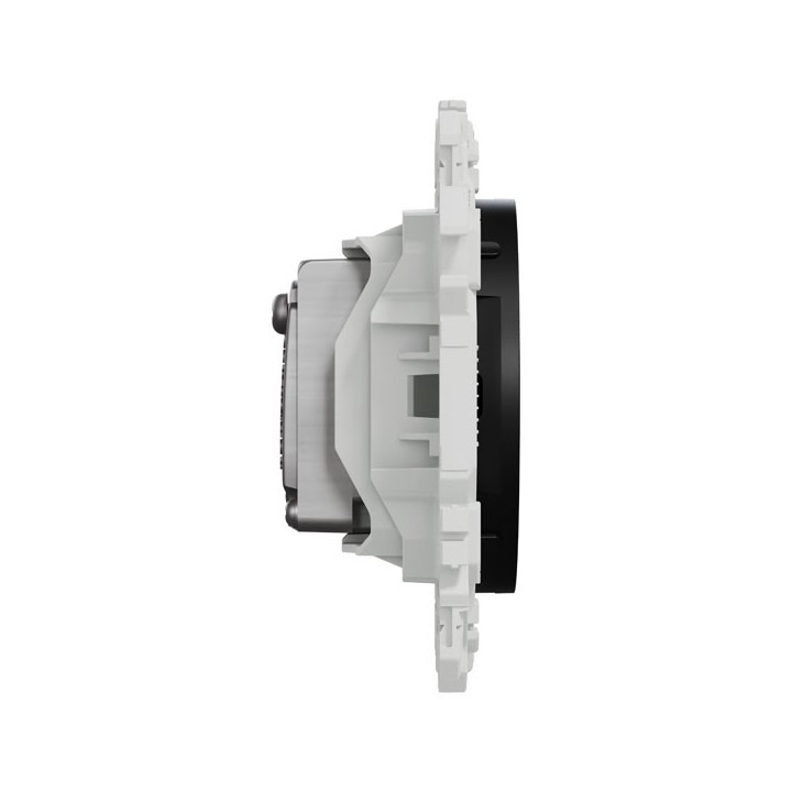 Schneider Odace - prise TV simple mâle - sortie coaxiale - noir onyx - Réf : S940445