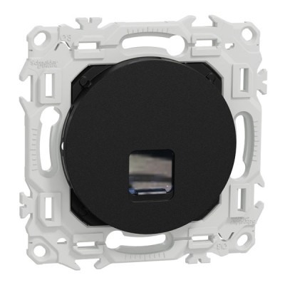 Schneider Odace - prise RJ45 - Cat6 UTP grade 1 à 2 - noir onyx - Réf : S940475
